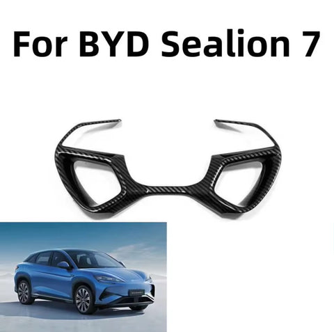 BYD Sealion 7 2025 Carbon Fiber Interior Car Steering Wheel Cover Kit Trim