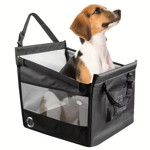 Dog Car Seat Booster | Waterproof, Washable Travel Bed & Protector