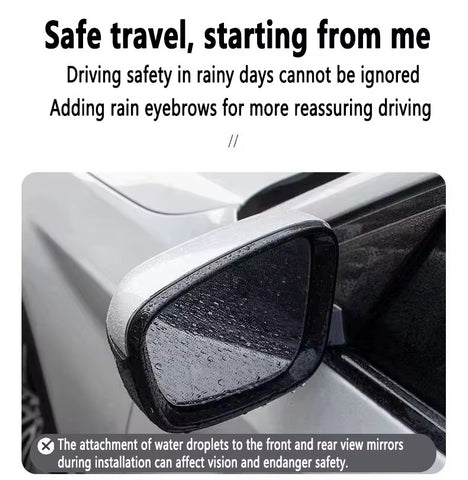 BYD Rear view Mirror Eyebrower Sticker Car Rain Eyebrow Cover 2PC