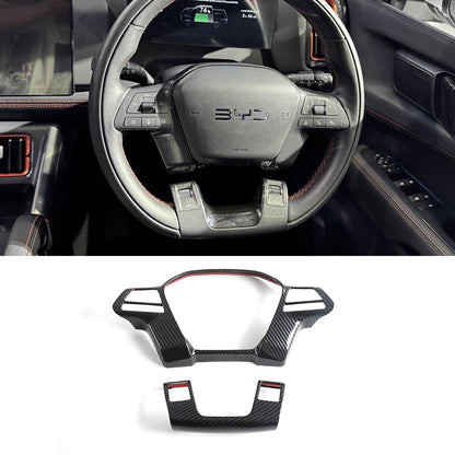 BYD Shark 6 2025 Carbon Fiber Interior Car Steering Wheel Cover Kit Trim