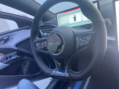 BYD SEAL Steering Wheel Cover Carbon Fibre