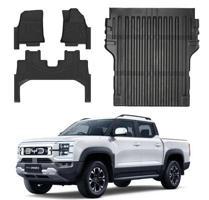 BYD Shark 6 front, rear & tray floor mat bundle