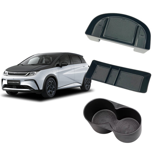 Bundle: Console Tray + Cup Holder +Screen Rear Storage Tray