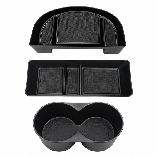 Bundle: Console Tray + Cup Holder +Screen Rear Storage Tray
