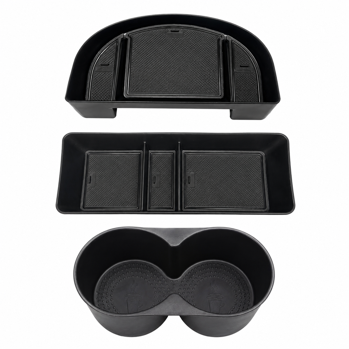 Bundle: Console Tray + Cup Holder +Screen Rear Storage Tray