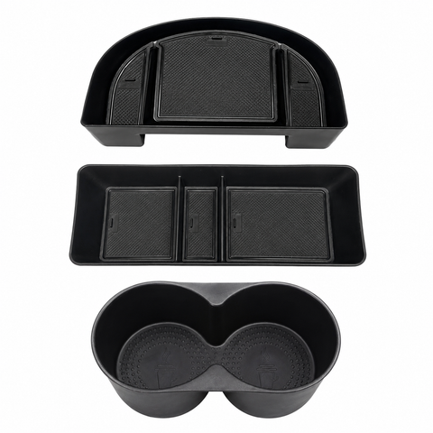 Bundle: Console Tray + Cup Holder +Screen Rear Storage Tray